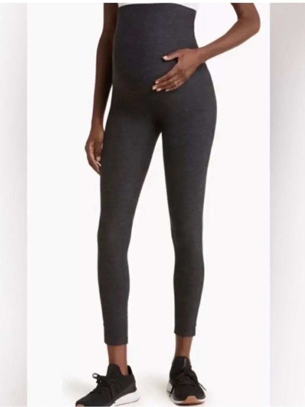 NWOT Zella Restore Soft Maternity Leggings in Heathered Black Size S
